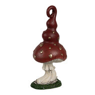 Clayre & Eef | Decoratie Paddenstoel Rood 8x6x17 cm | 6PR4159