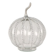 Clayre & Eef | Decoratie Pompoen Transparant ø 15x19 cm | 6GL4544M