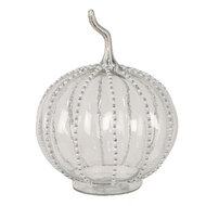 Clayre & Eef | Decoratie Pompoen Transparant ø 15x19 cm | 6GL4544M
