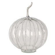 Clayre & Eef | Decoratie Pompoen Transparant ø 25x33 cm | 6GL4544XL