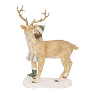Clayre & Eef | Decoratie Kind met hert Bruin 17x12x22 cm | 6PR4187