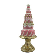 Clayre &amp; Eef   | Decoratie taart Roze &oslash; 8x21 cm | 6PR4220