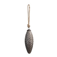 Clayre & Eef | Kerstbal Zilverkleurig ø 6x16 cm | 6GL4537M
