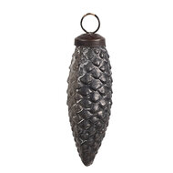 Clayre & Eef | Kerstbal Zilverkleurig ø 5x11 cm | 6GL4537S
