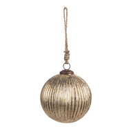 Clayre & Eef | Kerstbal Goudkleurig ø 12x12 cm | 6GL4549M