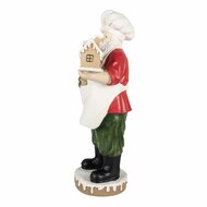 Clayre & Eef | Kerstdecoratie Kerstman Wit 26x20x59 cm | 5PR0124GG