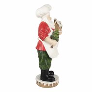 Clayre & Eef | Kerstdecoratie Kerstman Wit 26x20x59 cm | 5PR0124GG