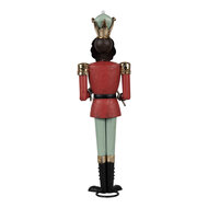Clayre & Eef | Decoratie Beeld Notenkraker Rood Groen 12x12x37 cm | 6Y5609