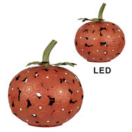 Clayre & Eef | Decoratie Pompoen met LED Oranje ø 34x38 cm | 6Y5616