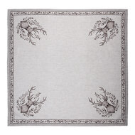 Clayre & Eef | Vierkant Tafelkleed Beige Bruin 100x100 cm | GTW01
