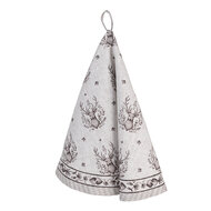 Clayre & Eef | Theedoek Beige Bruin ø 80 cm | GTW48