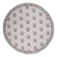 Clayre & Eef | Theedoek Beige Bruin ø 80 cm | GTW48