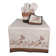 Clayre & Eef | Tafelloper Beige Bruin 50x140 cm | LFJ64
