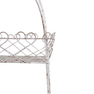 Clayre & Eef | Etagère 2 laags Wit Bruin 47x24x66 cm | 5Y1238