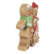 Clayre & Eef | Decoratie peperkoekpoppen met LED Bruin Wit 31x10x35 cm | 6MG0049