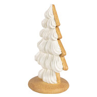 Clayre & Eef | Kerstdecoratie Kerstboom Beige Bruin 13x10x21 cm | 6PR4242