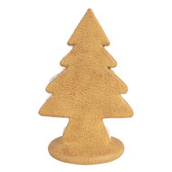 Clayre & Eef | Kerstdecoratie Kerstboom Beige Bruin 13x10x21 cm | 6PR4242