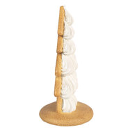 Clayre & Eef | Kerstdecoratie Kerstboom Beige Bruin 13x10x21 cm | 6PR4242