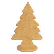 Clayre & Eef | Kerstdecoratie Beeld Kerstboom Beige Bruin 17x11x26 cm | 6PR4243