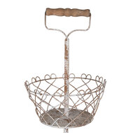 Clayre & Eef | Etagère 2 laags Wit ø 28x74 cm | 6Y5620