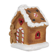 Clayre & Eef | Decoratie Huisje Bruin 10x9x12 cm | 6CE1772