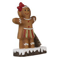 Clayre & Eef | Decoratie peperkoekpop Bruin 15x7x21 cm | 6CE1773