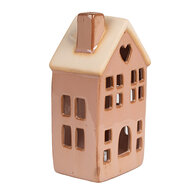 Clayre &amp; Eef   | Decoratie Huisje met LED Bruin 6x6x11 cm | 6CE1795