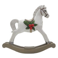 Clayre & Eef | Decoratie Hobbelpaard Wit 11x4x11 cm | 6PR4172
