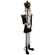 Clayre & Eef | Decoratie Beeld Notenkraker Zwart Wit 30x23x103 cm | 5Y1240