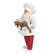 Clayre & Eef | Kerstdecoratie Kerstman Wit Rood 17x12x27 cm | 65585