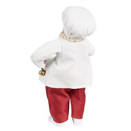 Clayre & Eef | Kerstdecoratie Kerstman Wit Rood 17x12x27 cm | 65585