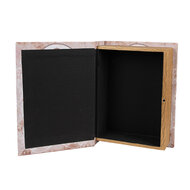 Clayre &amp; Eef   | Opbergdoos Roze Wit (3) 27x22x7 / 22x17x6 / 17x12x4 cm | 65689