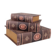 Clayre & Eef | Opbergdoos Bruin (3) 27x22x7 / 22x17x6 / 17x12x4 cm | 65691