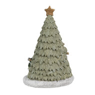 Clayre &amp; Eef   | Decoratie muizen familie groen LED 12x10x17 cm | 6PR4190