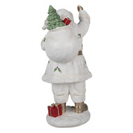 Clayre & Eef | Kerstdecoratie Kerstman Wit 21x23x43 cm | 6PR4295