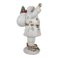 Clayre & Eef | Kerstdecoratie Kerstman Wit 21x23x43 cm | 6PR4295