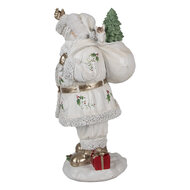 Clayre & Eef | Kerstdecoratie Kerstman Wit 14x16x31 cm | 6PR4296