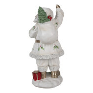 Clayre & Eef | Kerstdecoratie Kerstman Wit 14x16x31 cm | 6PR4296
