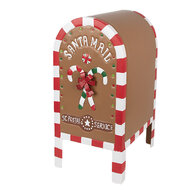 Clayre & Eef | Brievenbus Bruin Rood 22x18x34 cm | 6Y5628