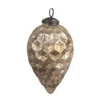 Clayre & Eef | Kerstbal Goudkleurig ø 8x11 cm | 6GL4556L