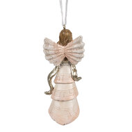 Clayre & Eef | Decoratie Hanger Engel Roze 4x3x10 cm | 6PR4226