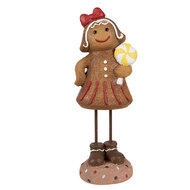 Clayre & Eef | Decoratie peperkoekpop Bruin 10x8x23 cm | 6PR4273