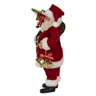 Clayre & Eef | Kerstdecoratie Kerstman Rood Wit 17x10x27 cm | 65597