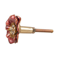 Clayre & Eef | Deurknop Rood Goudkleurig ø 4x3 cm / S3 cm | 65742