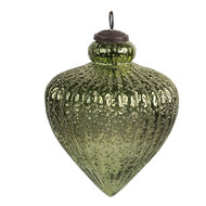 Clayre & Eef | Kerstbal Groen ø 10x13 cm | 6GL4558M