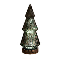 Clayre & Eef | Kerstdecoratie Kerstboom met LED Groen ø 13x23 cm / 2xAAA | 6GL4573GR