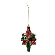 Clayre & Eef | Kerstbal Rood Goudkleurig 9x4x14 cm | 6GL4609