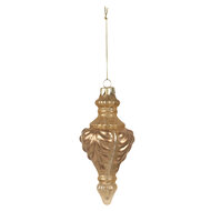 Clayre & Eef | Kerstbal Goudkleurig ø 7x14 cm | 6GL4625