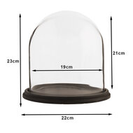 Clayre & Eef | Stolp Transparant ø 23x22 cm | 6GL1272