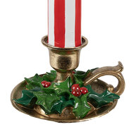 Clayre & Eef | Decoratie kaars met LED Rood Wit 18x17x38 cm / 3xAA | 6PR4241